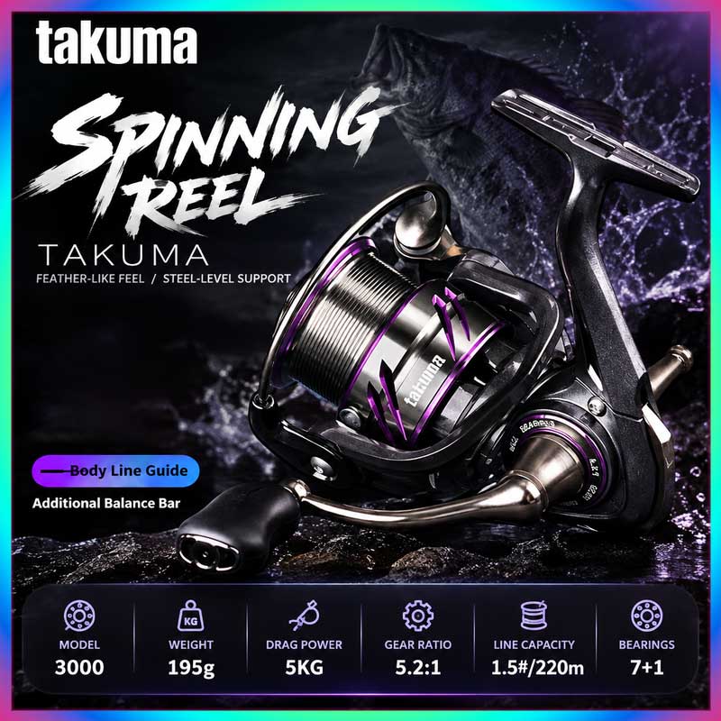 Trolling Reel - Takuma Lingxi 3000s Lightweight Spinning Reel